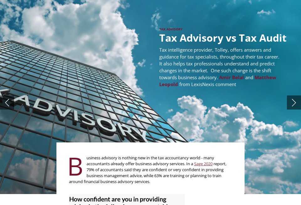 Tax Advisory vs Tax Audit IAB Supplement June 2023