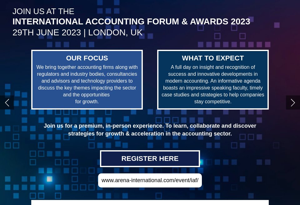 2023 International Accountancy Forum and Awards IAB World Survey